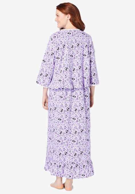 2-Piece Nightgown and Bed Jacket Set, , on-hover image number null