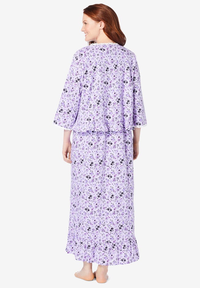 2-Piece Nightgown and Bed Jacket Set, , on-hover image number 1