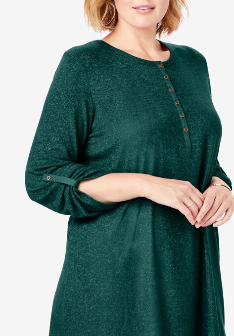 Cozy Henley Tunic, , alternate image number null