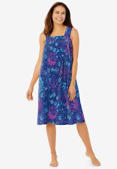 Print Sleeveless Square Neck Lounger