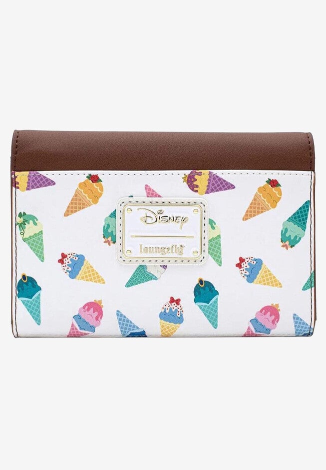 Disney x Loungefly Women's Ice Cream Cones Princesses Snap Flap Wallet, , on-hover image number 1