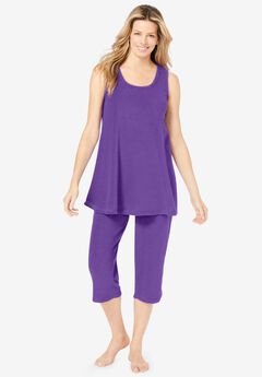 2-Piece Terry Tank and Capri Sleep Set