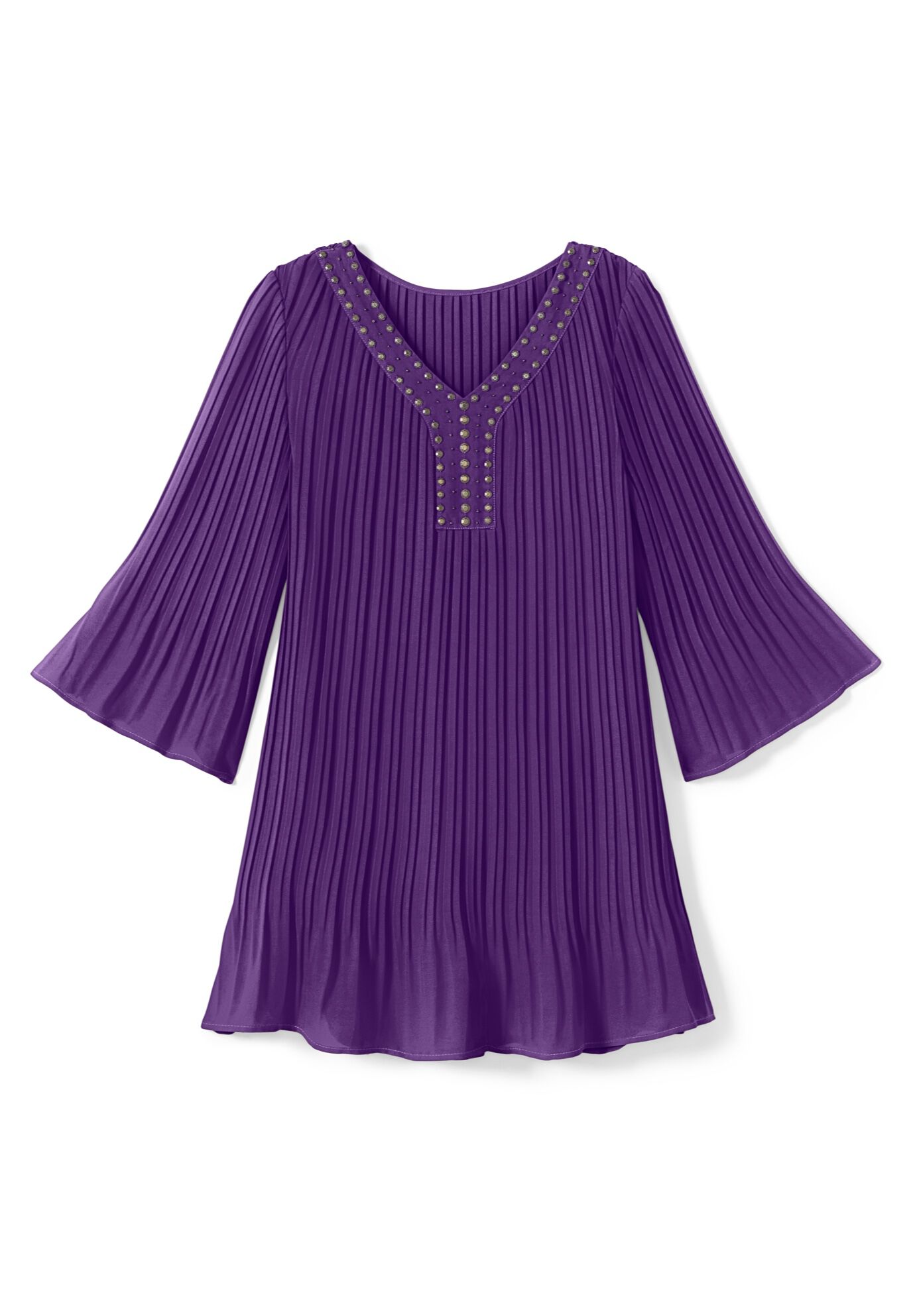 Embellished Pleated Blouse, , alternate image number 2