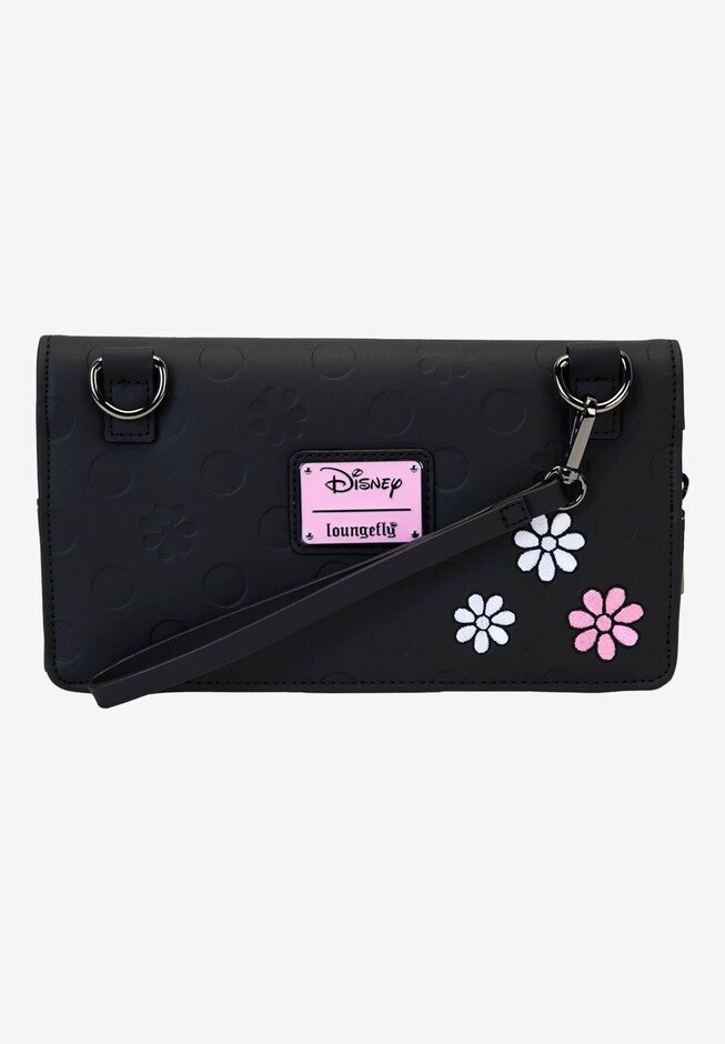 Loungefly x Disney Minnie Mouse Clutch Crossbody Bag Rock The Dots, BLACK, on-hover image number null