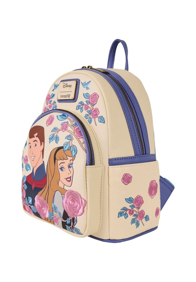 Loungefly x Disney Princess Aurora & Prince Phillip Mini Backpack Sleeping Beauty, PURPLE, alternate image number 2