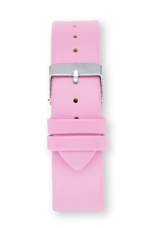 Gold Tone Crystal Bowtie Cat Watch with Adjustable Pink Strap, 8 inches, , on-hover image number null