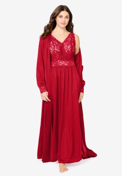 Amoureuse® Peignoir 2-Piece Tricot Gown & Robe