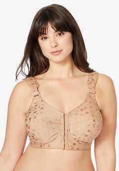 Jacquard Front-Close Wireless Bra