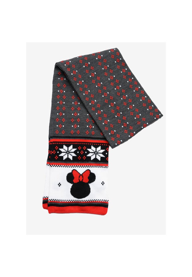 Minnie Mouse 70 inches Knit Scarf Disney Women'S Red Winter Set, , alternate image number null