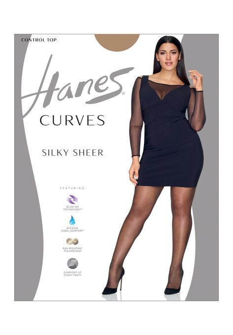Curves Ultra Sheer Control Top Legwear, BARE, hi-res image number null