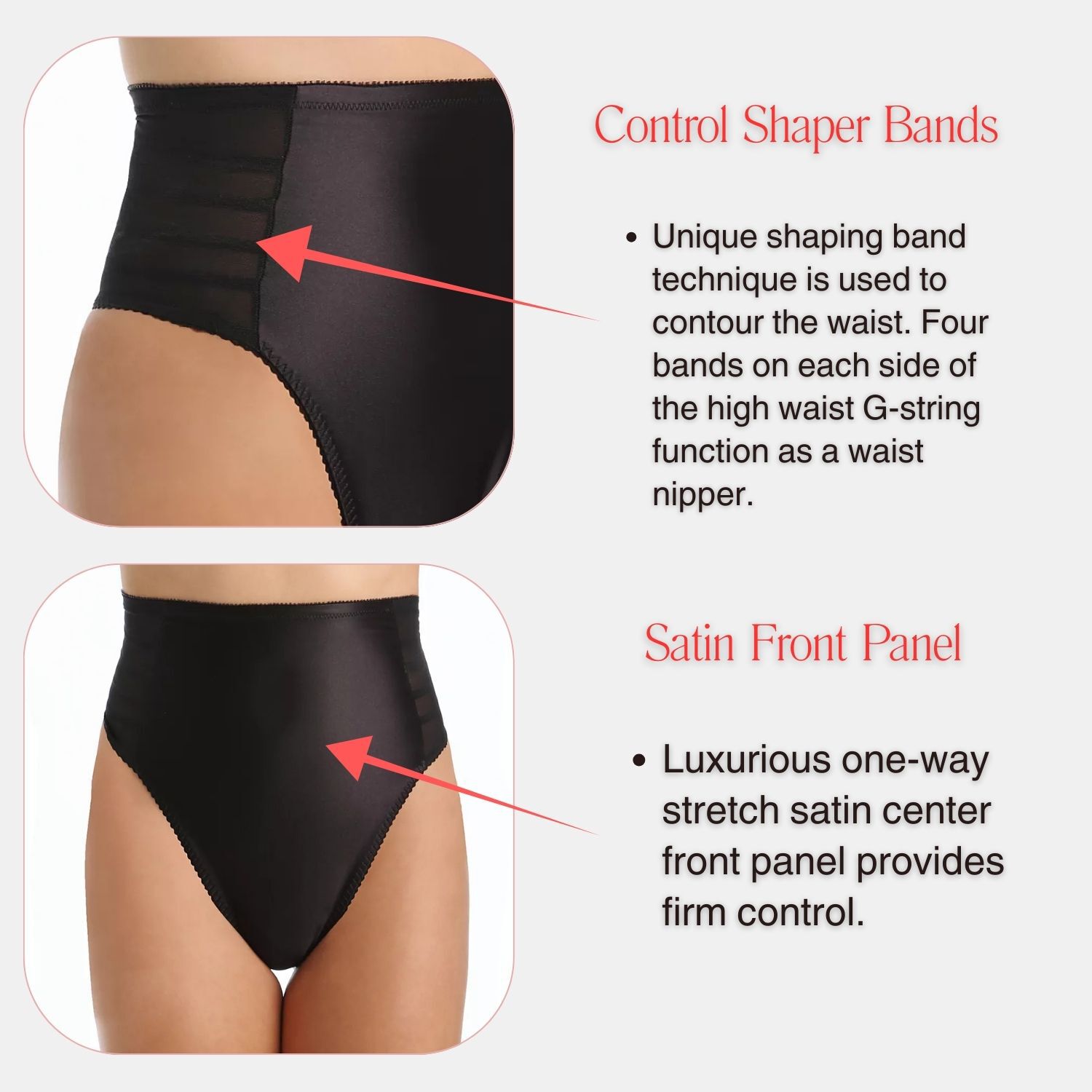 High Waist Firm Shaping Thong 900, BLACK, alternate image number 3