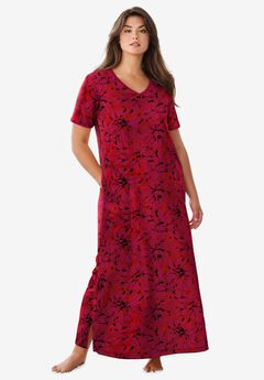 V-Neck Short Sleeve Maxi Lounger