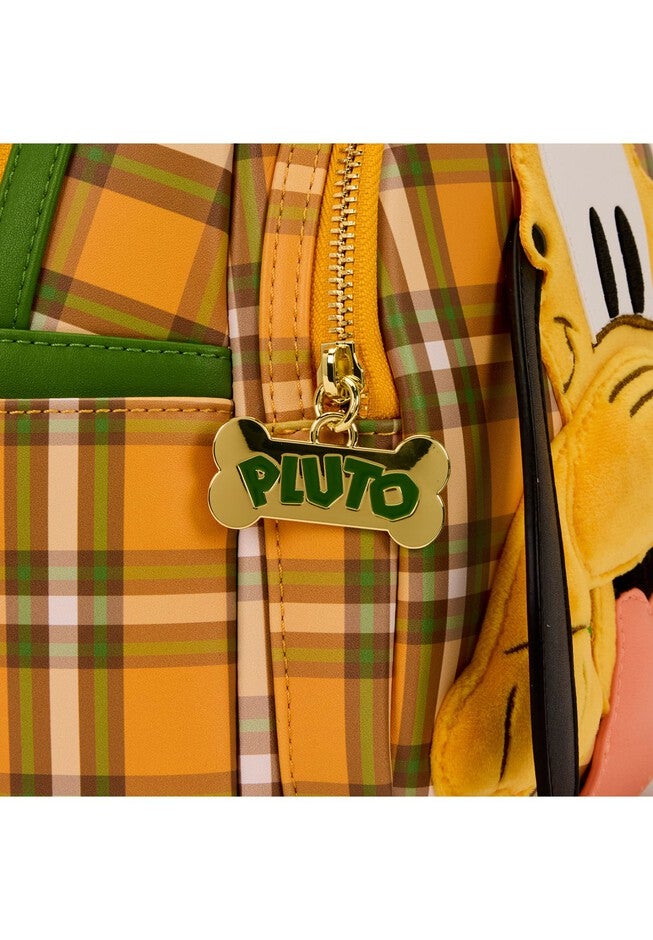 Loungefly x Disney Pluto 95th Anniversary Plaid Mini Backpack, ORANGE, alternate image number 5