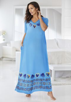V-Neck Short Sleeve Maxi Lounger