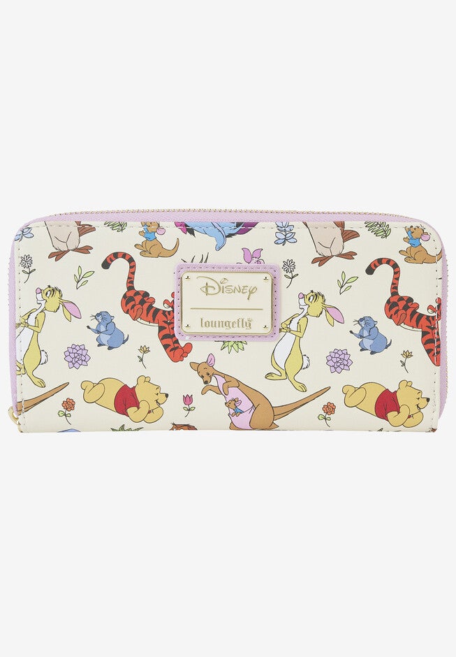 Loungefly X Disney Winnie The Pooh & Friends Zip Around Wallet, BEIGE, hi-res image number null