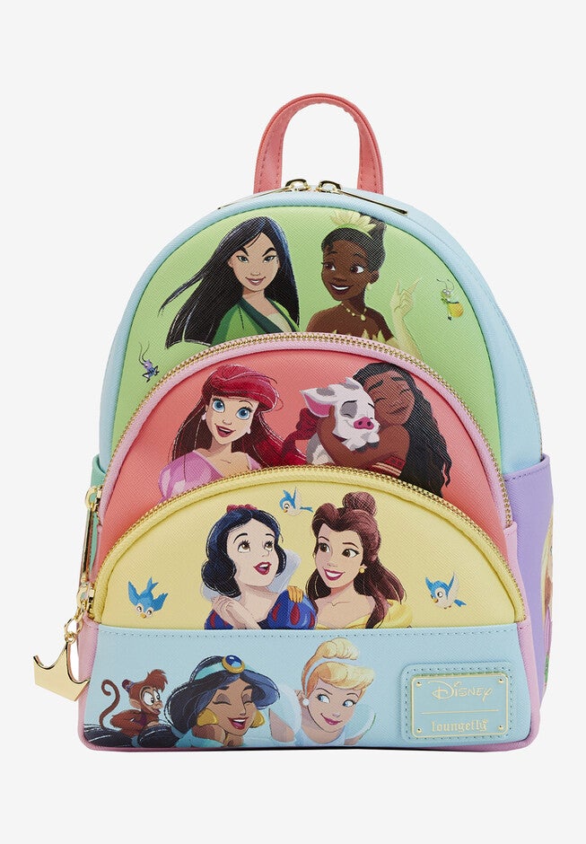 disney themed mini backpack Marie Sweets Friends will go green with envy when youre carrying this Tinker Bell Disney Princesses Loungefly Mini Triple
