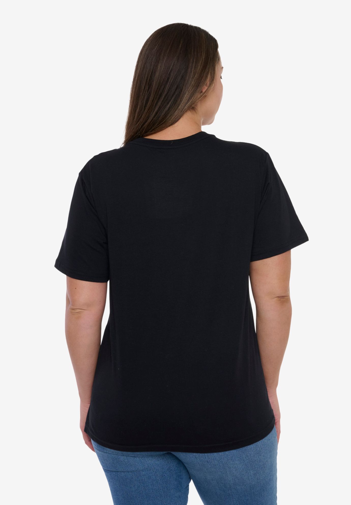 Womens Disney Mickey Mouse T-Shirt Black Short Sleeve, BLACK, on-hover image number 1