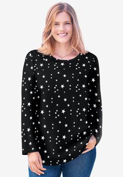 Plus Size Crew Neck Shirts