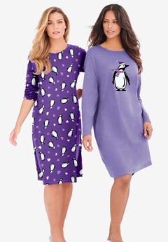 2-Pack Long-Sleeve Sleepshirt