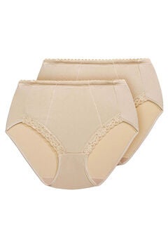 Exquisite Form® 2-Pack Control Top Lace Shaping Panties
