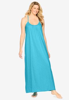 Breezy Eyelet Knit Long Nightgown