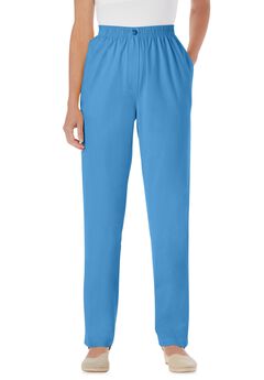 Plus Size Blue Casual Pants