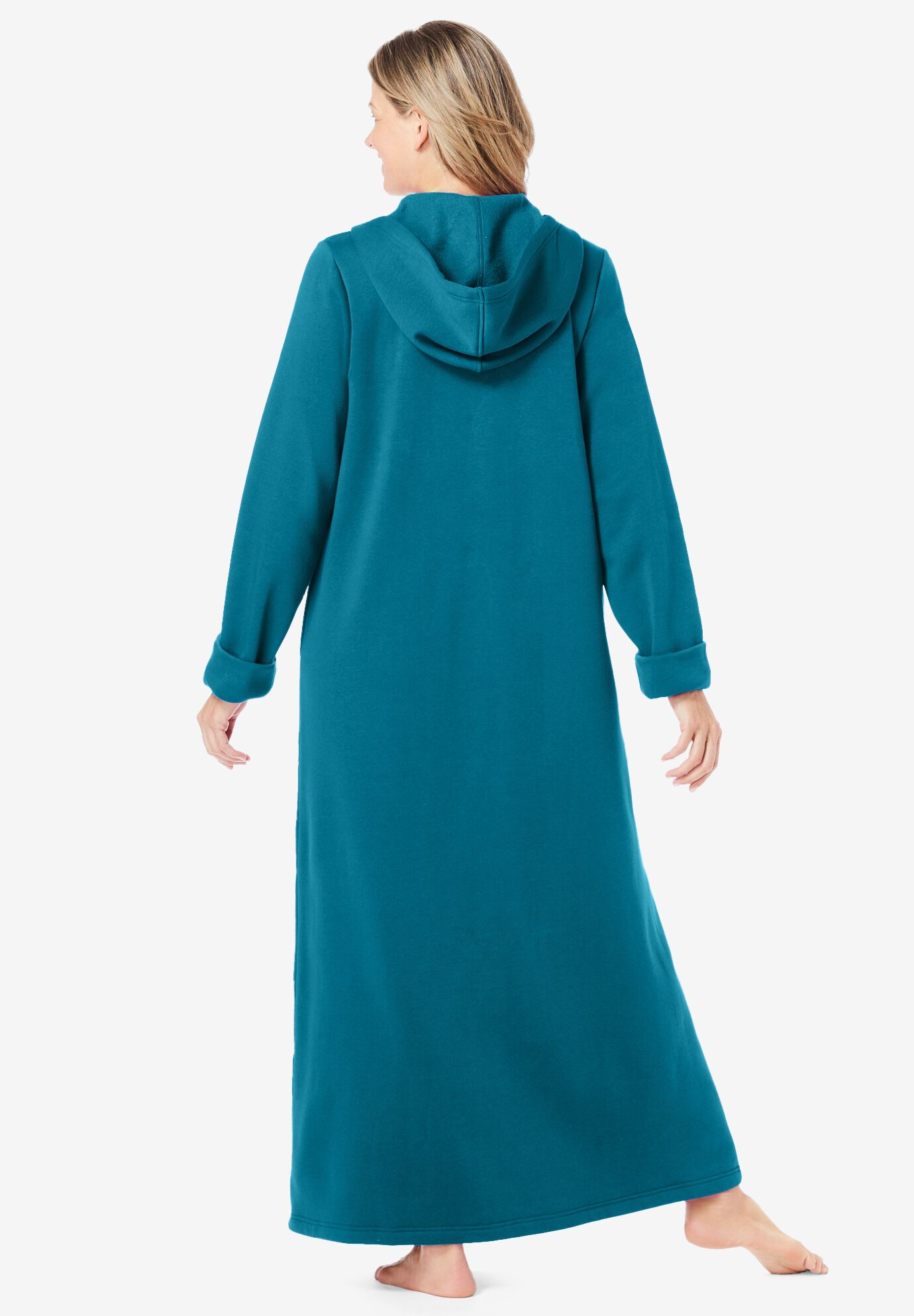 Long hooded fleece clearance