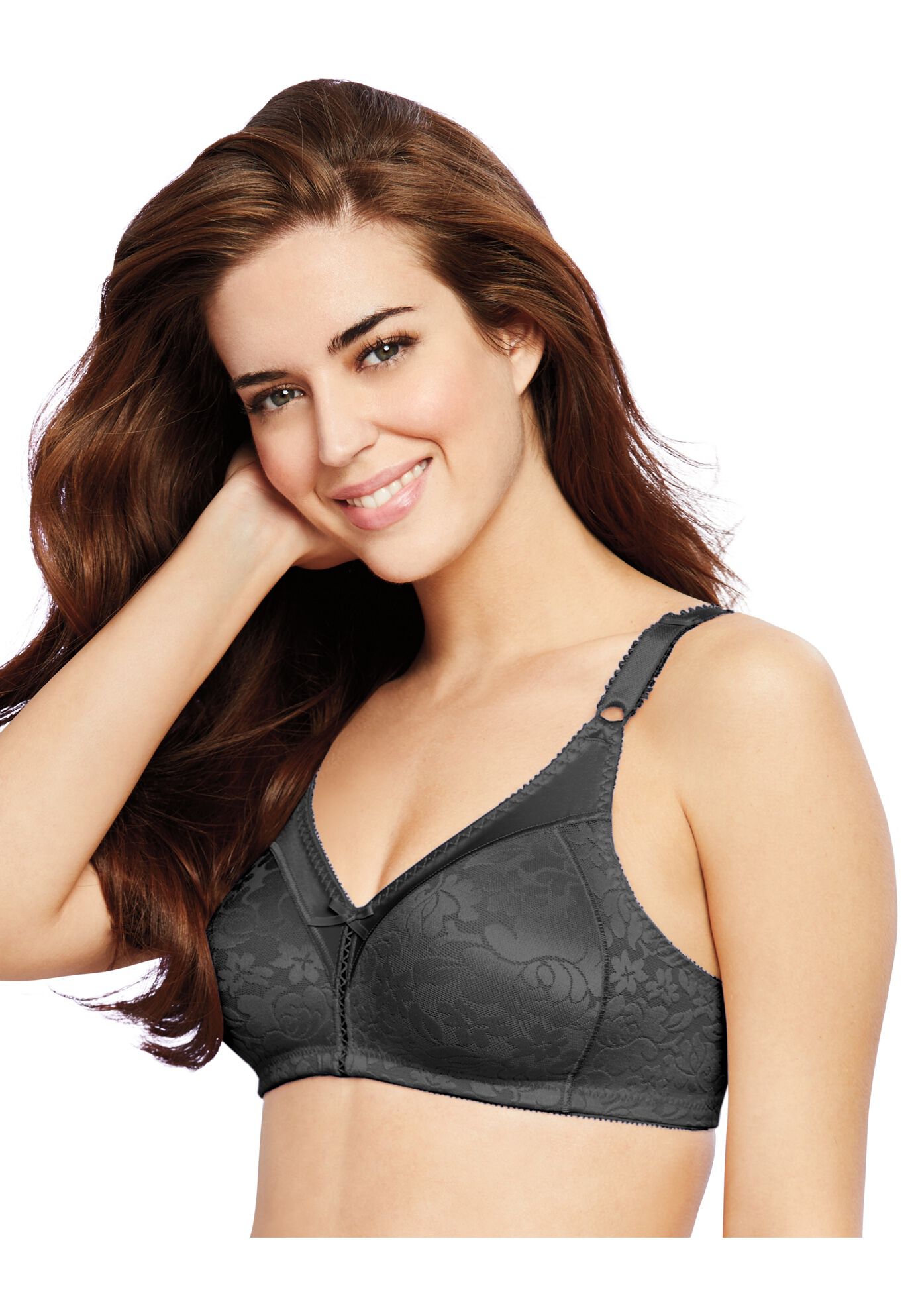 Double Support&reg; Lace Wirefree Bra DF3372, BLACK, hi-res image number 0