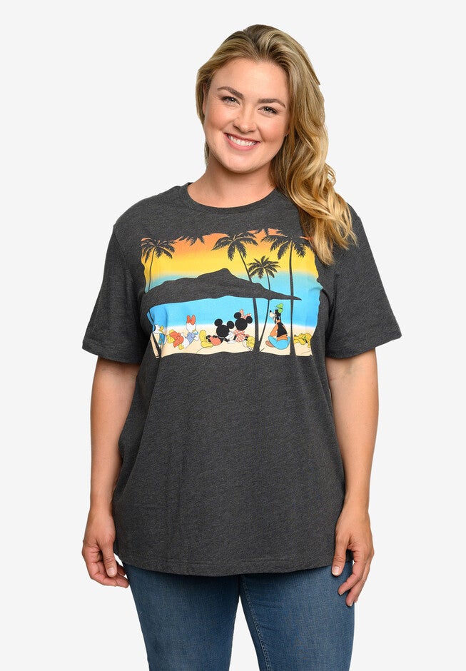 Mickey Mouse & Friends Sunset T-Shirt Charcoal, CHARCOAL GREY, hi-res image number 0