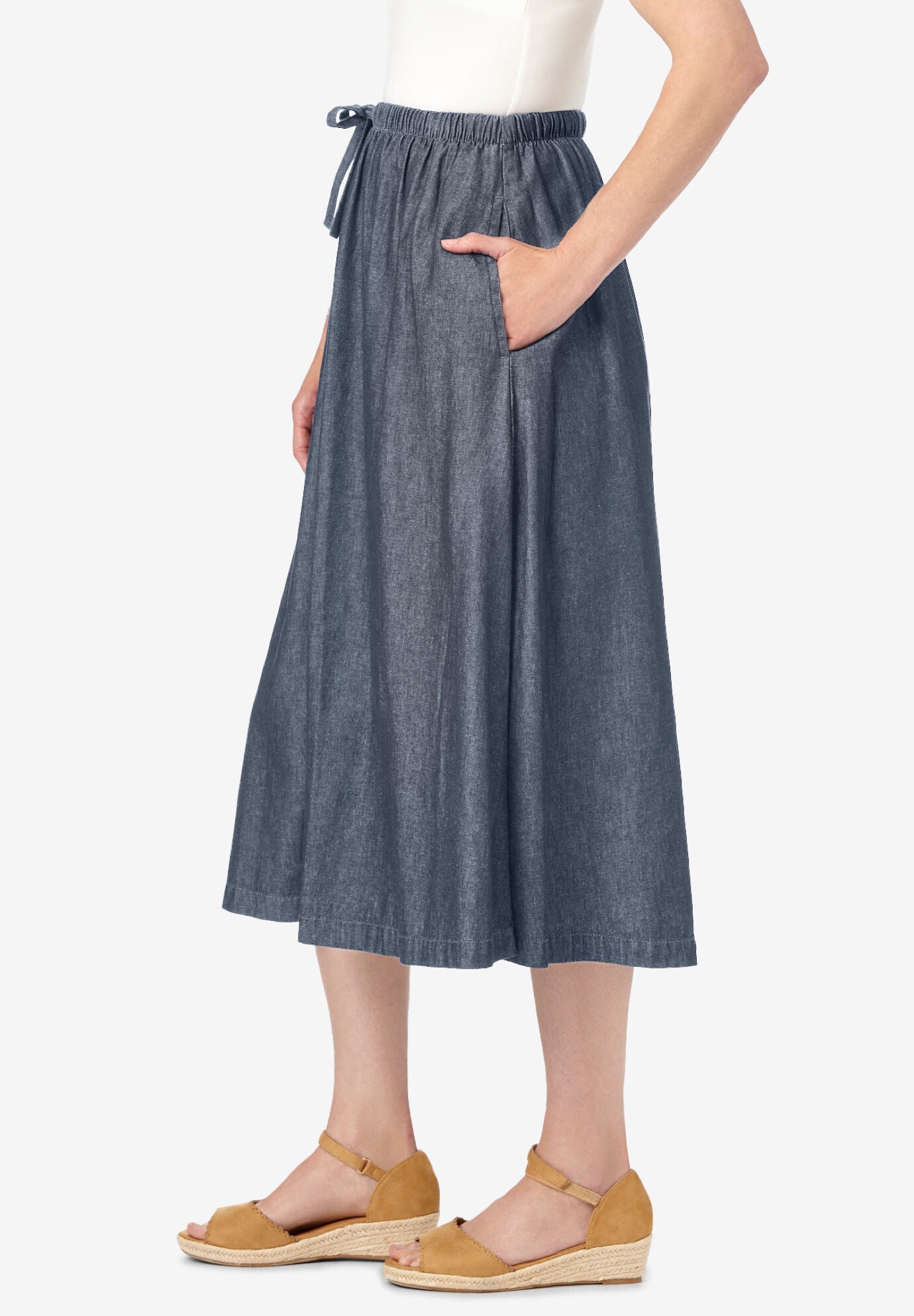 Drawstring jean skirt outlet