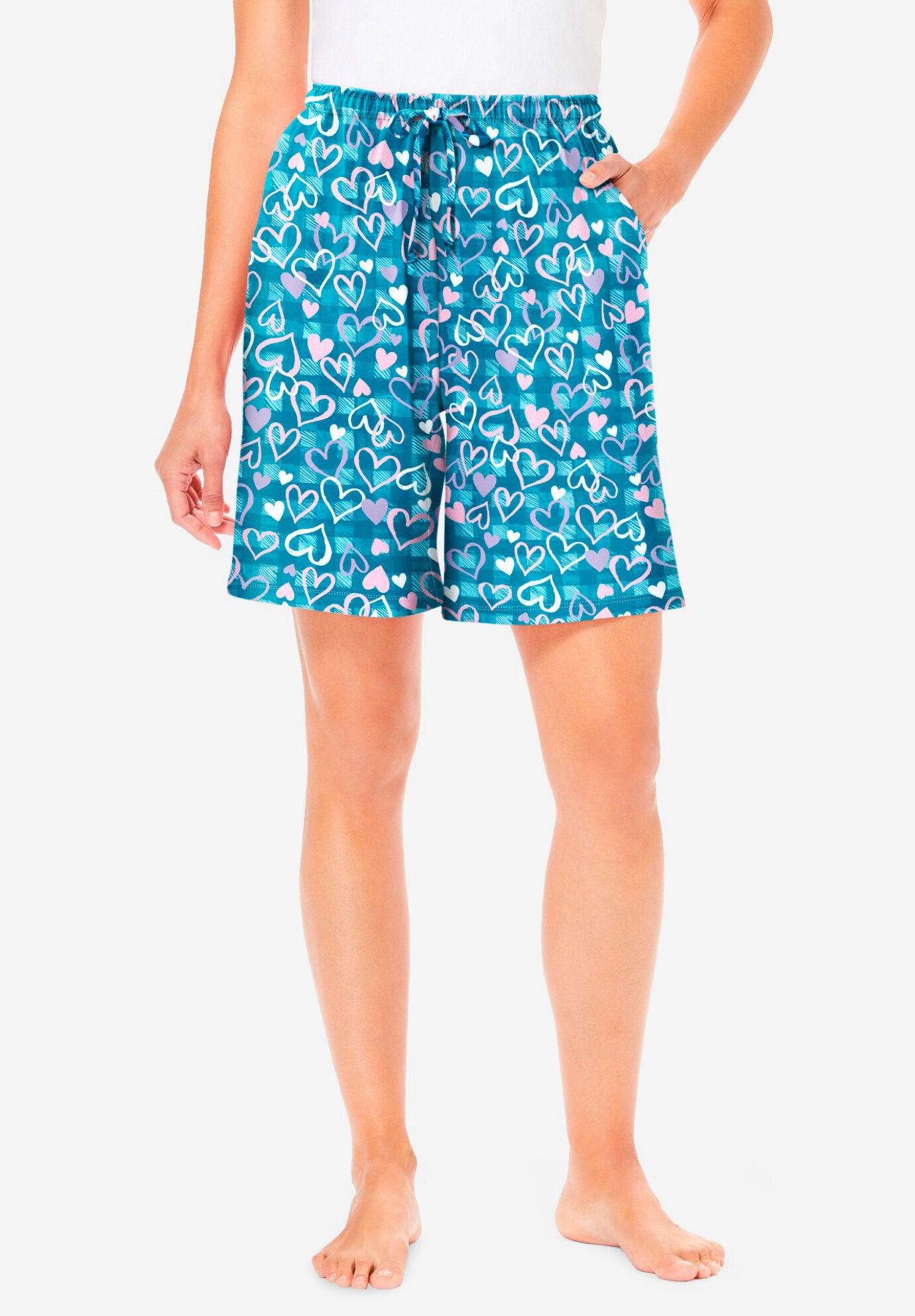 Print Pajama Shorts Catherines