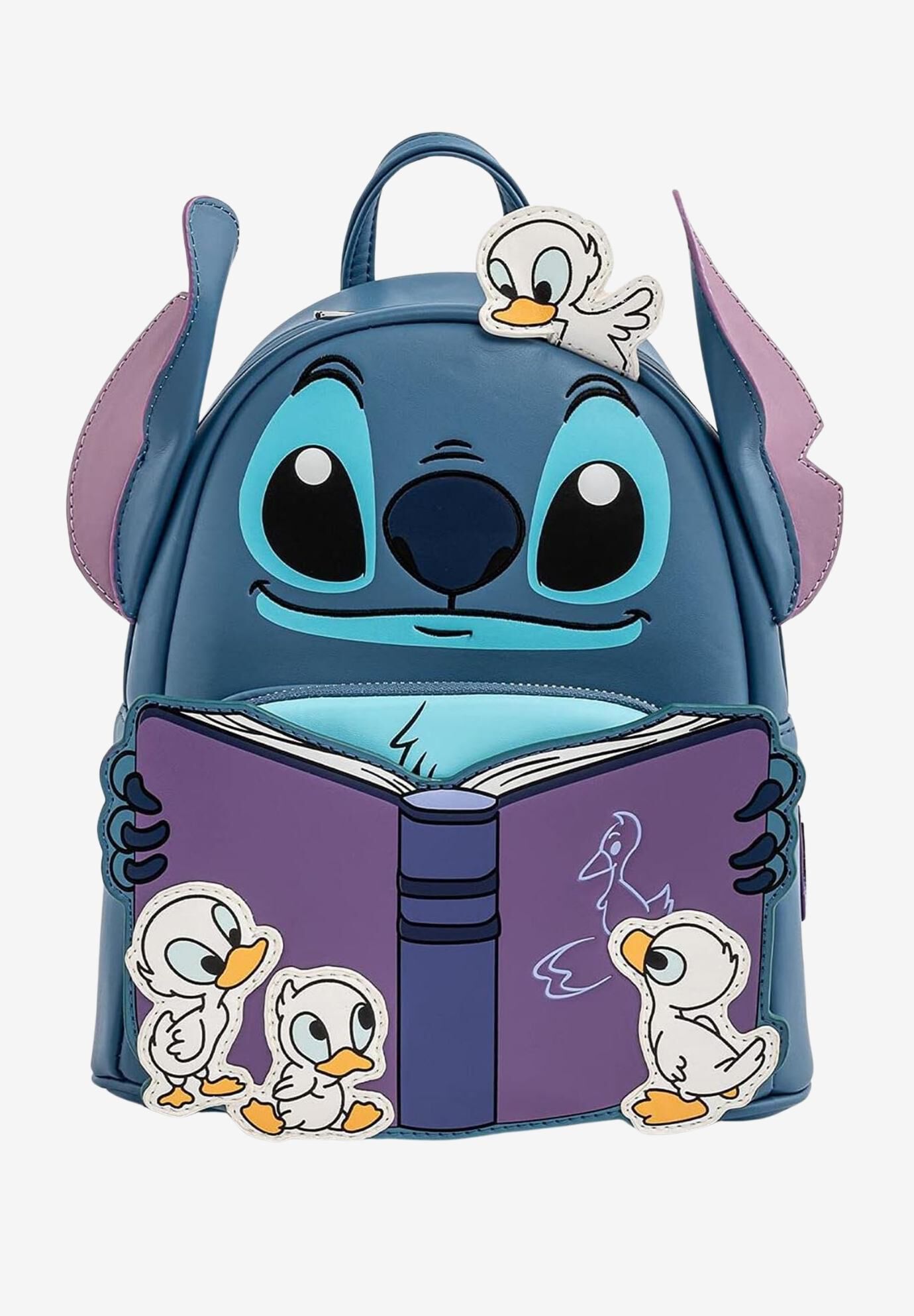 Loungefly x Disney Stitch Story Time Duckies Mini Backpack, BLUE, hi-res image number 0