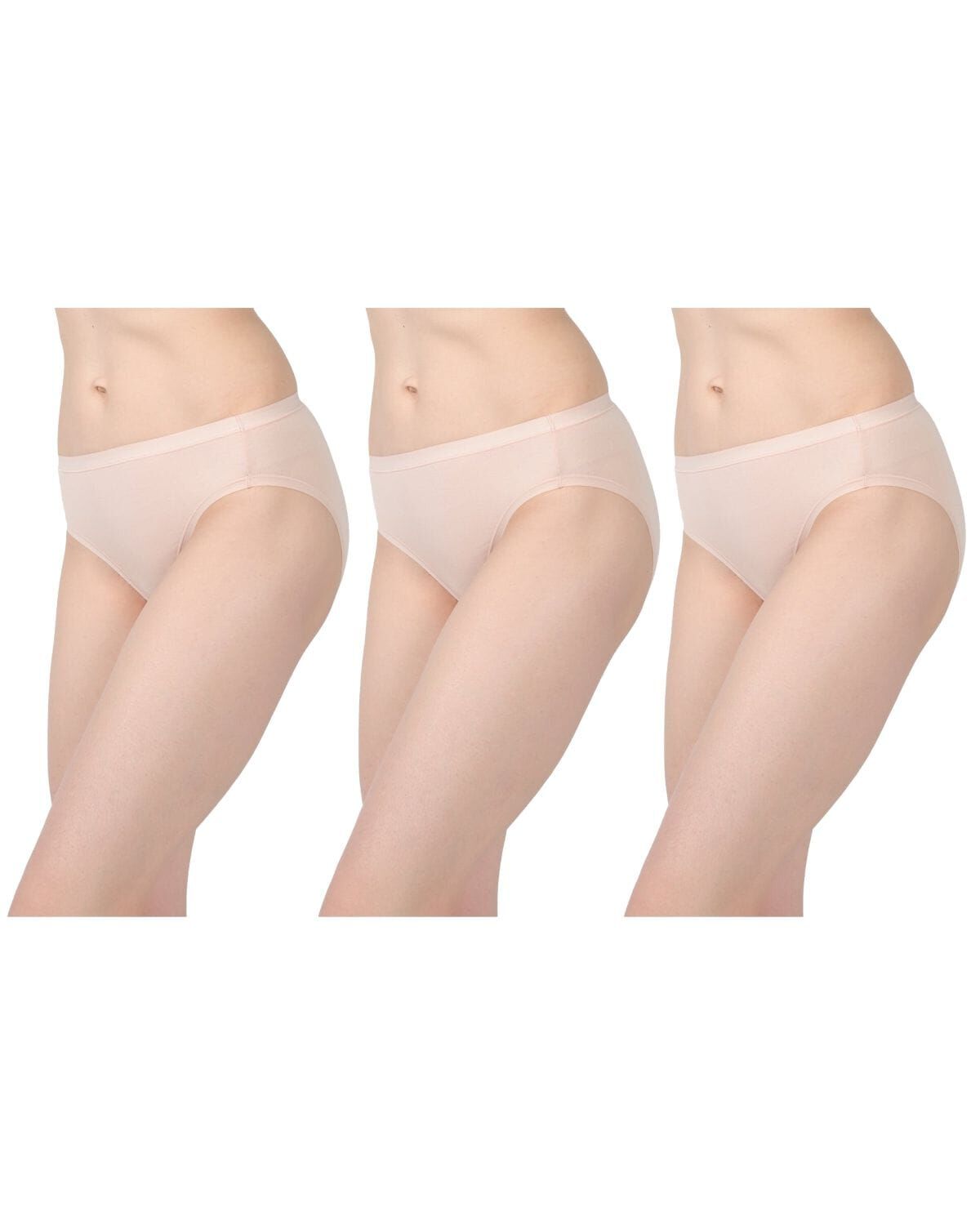 Combed Cotton Basic Hipster Panties 3 Pack, NUDE, hi-res image number 0