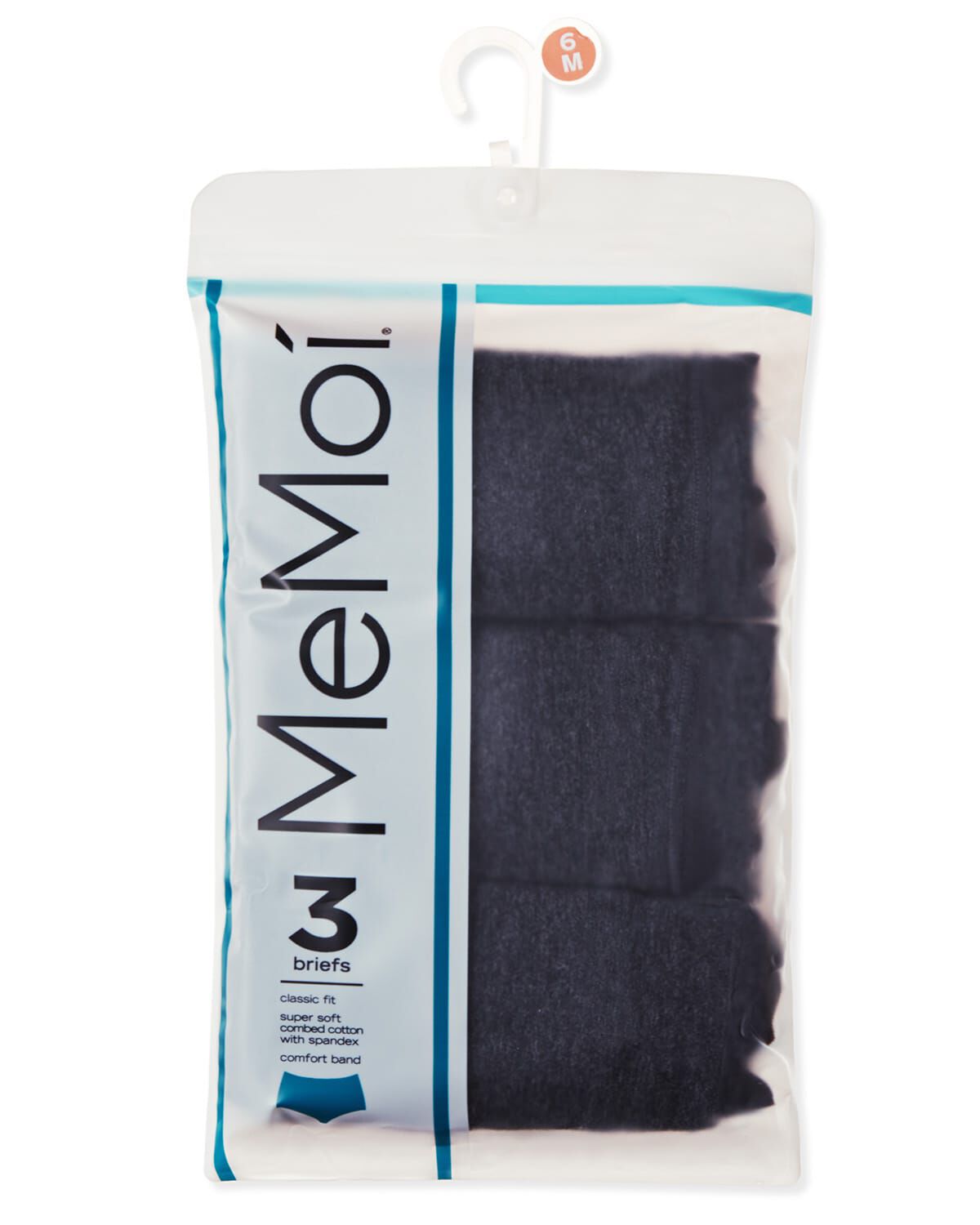 Ladies Combed Cotton Basic Brief Underwear 3-Pack, CHARCOAL HEATHER, alternate image number 4
