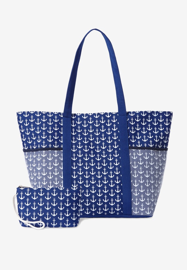 2-Piece Tote Set, BLUE ANCHOR, hi-res image number 0