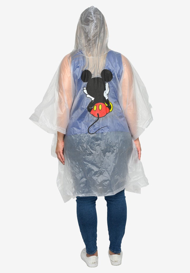Adult Mickey Mouse Waterproof Rain Poncho Front & Back Print, , alternate image number 5