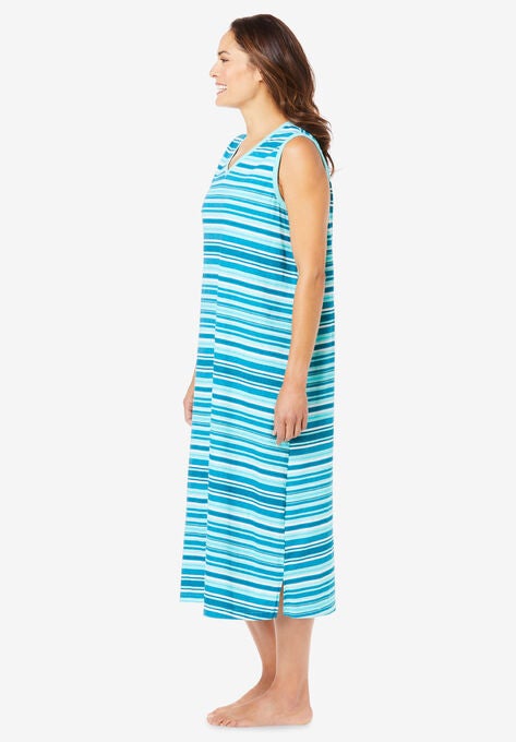 Long Sleeveless Sleepshirt, , alternate image number null