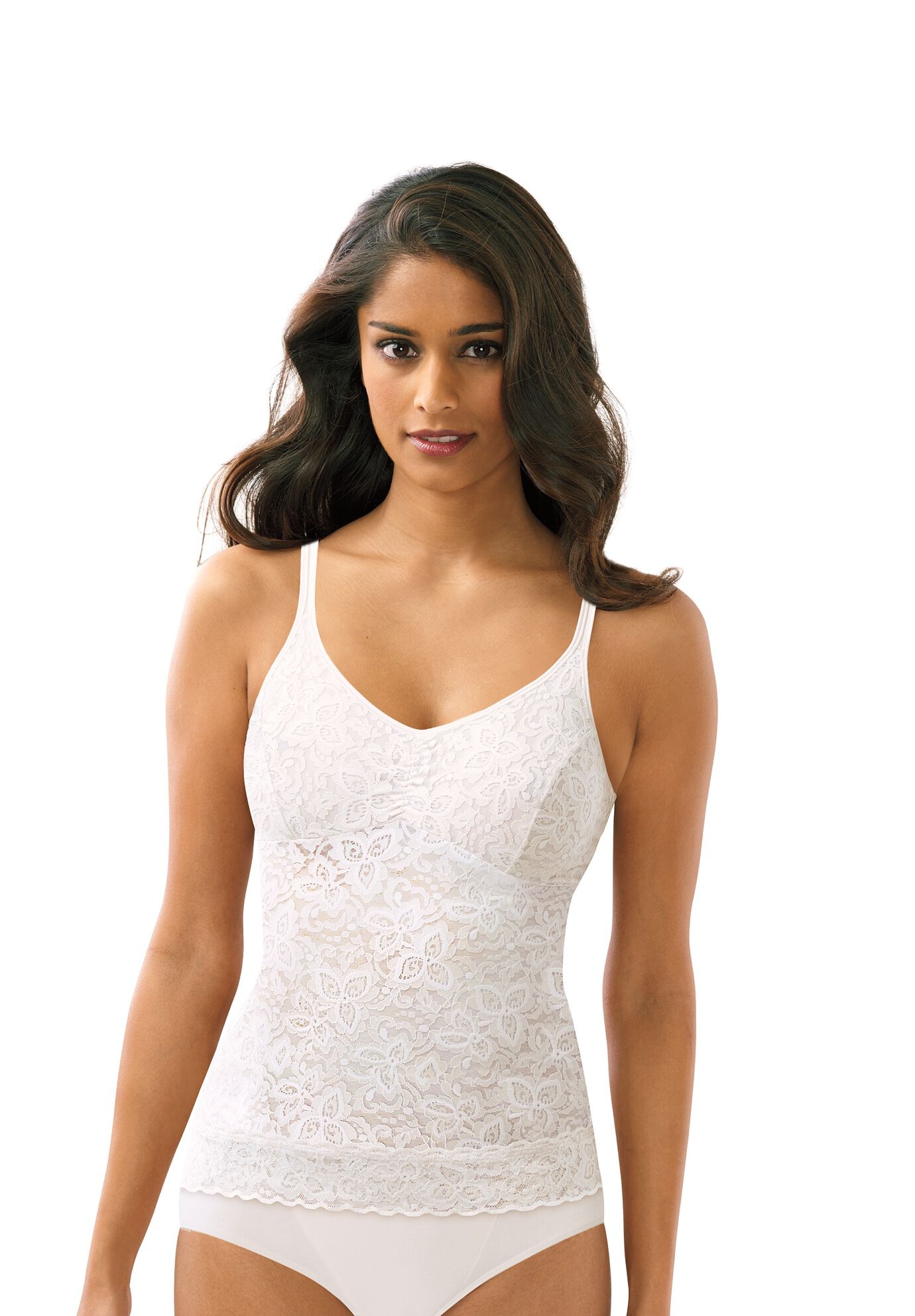 Lace &#39;N Smooth&reg; Cami , WHITE, hi-res image number 0