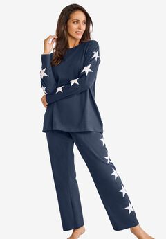Dreams & Co® Side Print Pajama Set