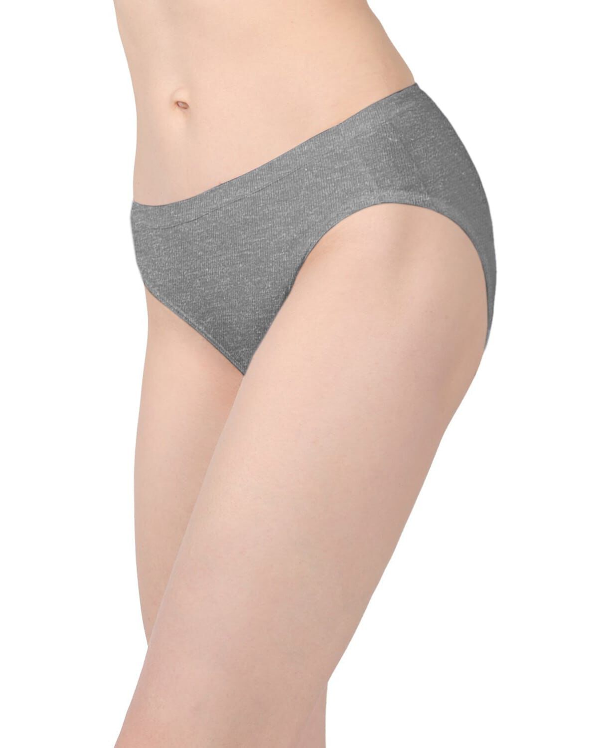 Combed Cotton Basic Hipster Panties 3 Pack, LT GRAY HEATHER, alternate image number 1
