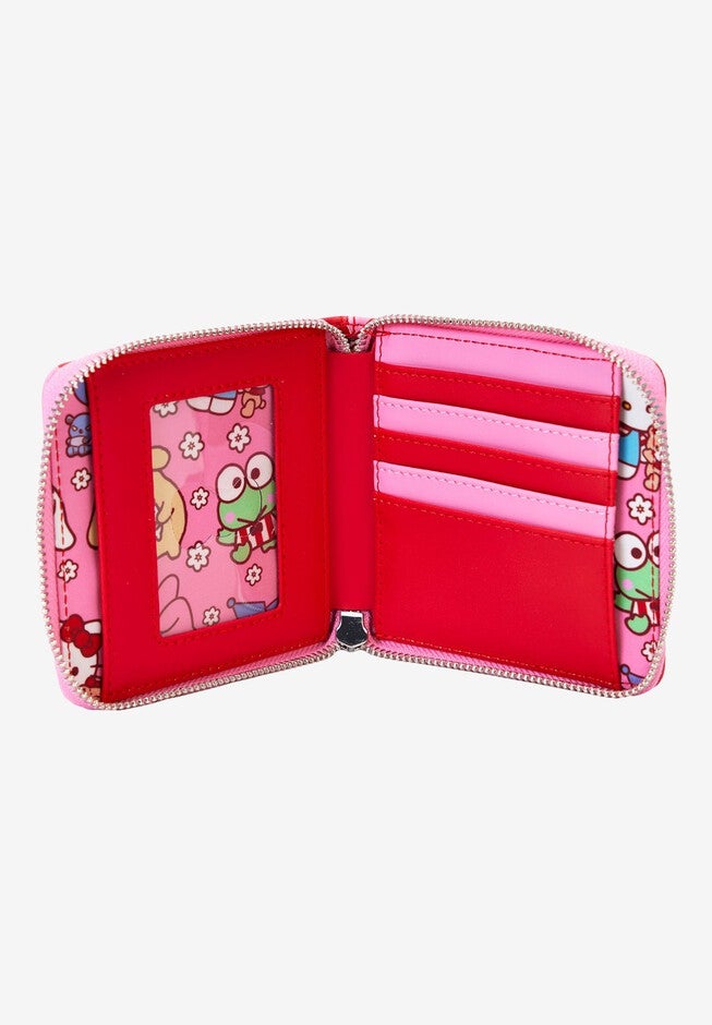 Loungefly x Sanrio Hello Kitty & Friends Wallet Color Block Zip Around, PINK, alternate image number null