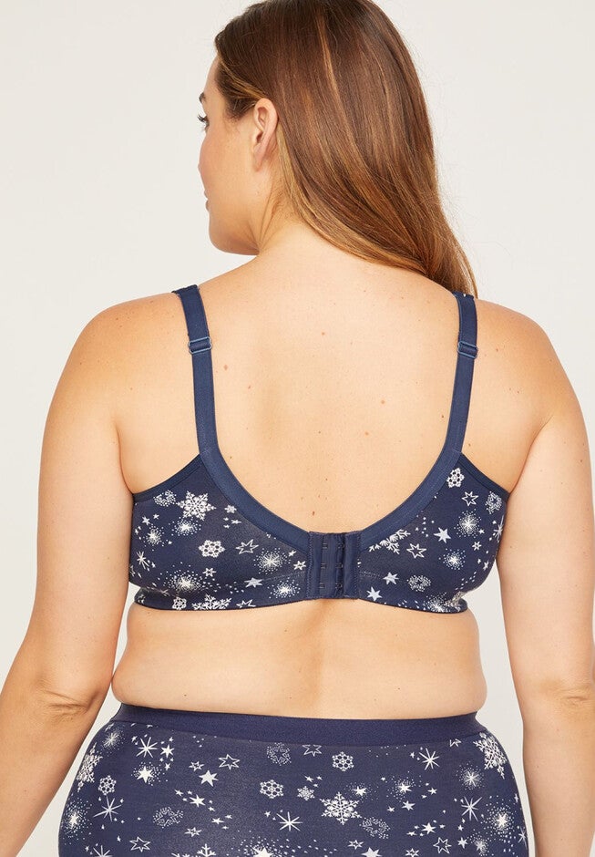Cotton Comfort No-Wire Bra in Print, , on-hover image number null