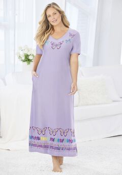 V-Neck Short Sleeve Maxi Lounger