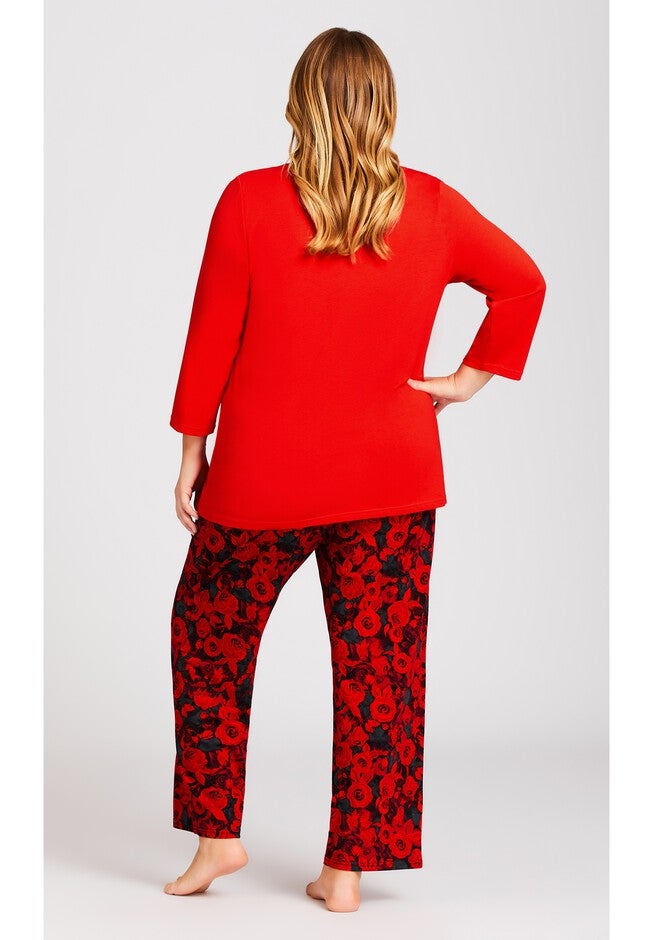 Slogan Sleep Top, RED, alternate image number null