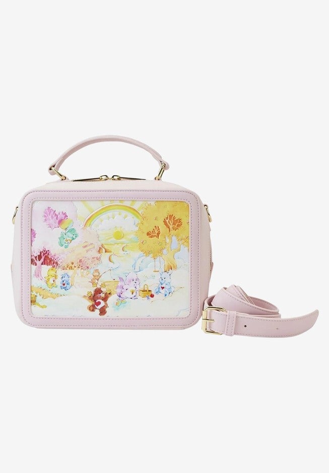 Loungefly x Care Bears Vintage Lunchbox Crossbody Bag, PINK, alternate image number null