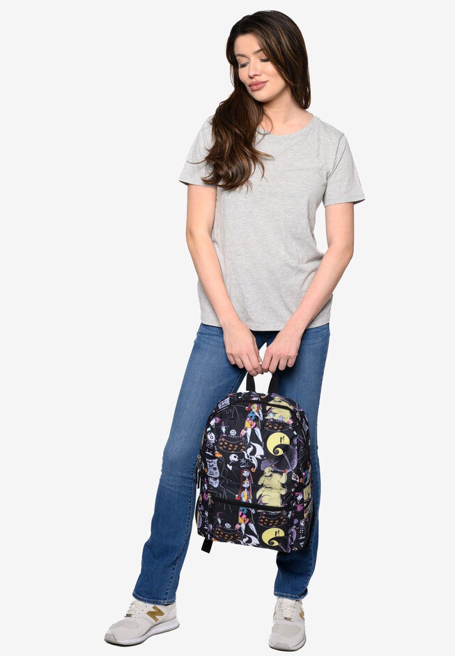 Disney Nightmare Before Christmas Jack Skellington All-Over Print 16 inches Deluxe Nylon Backpack, , alternate image number 2