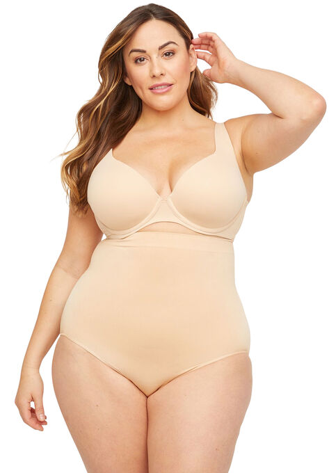 Seamless Hi-Waist Shaping Brief, TOASTED ALMOND, hi-res image number null