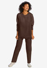 Fleece Sweatshirt Set, CHOCOLATE, hi-res image number null