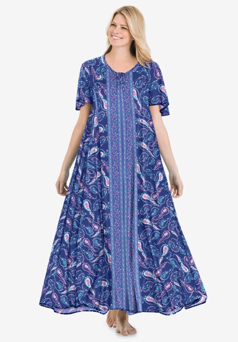 Sweeping Printed Lounger , ULTRA BLUE PETAL PAISLEY, hi-res image number null