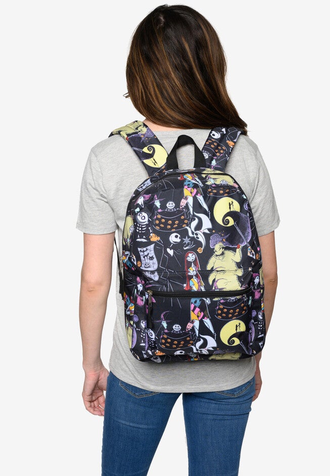 Disney Nightmare Before Christmas Jack Skellington All-Over Print 16 inches Deluxe Nylon Backpack, , on-hover image number 1